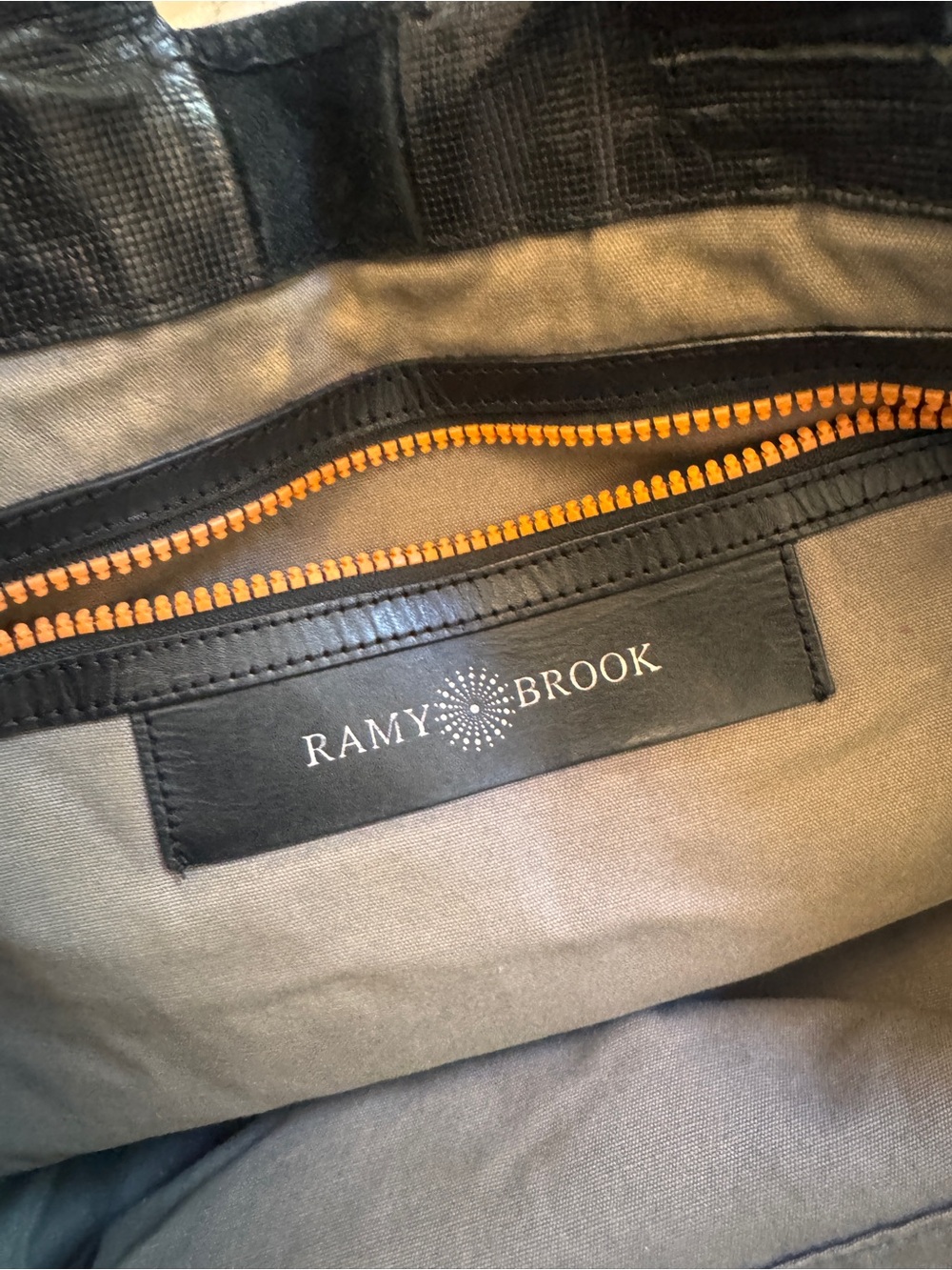 Ramy Brook Black Leather & Suede Chain Tote Shoulder Bag - Picture 6 of 7
